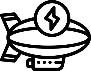 Electric Zeppelin Line Icon © Arif