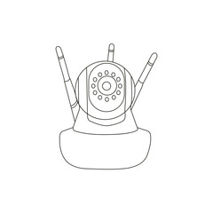 Fixed CCTV, Security Camera Icon Vector Template Illustration Design