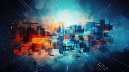 Obraz premium Tech Evolution Unveiled: Abstract Background for Business Development