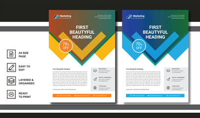 poster flyer pamphlet brochure cover design layout space for photo background, vector illustration template in A4 size