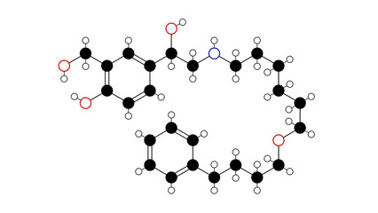 dihydrotestosterone molecule, structural chemical formula, ball-and-stick model, isolated image androstanolone