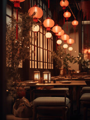 Retro Japanese restaurant interior