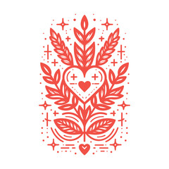 logo vector of valentines day doodles