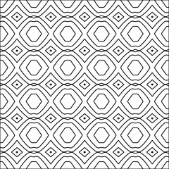 Abstract shapes from lines. Vector graphics for design. Black and white color. Simple pattern.