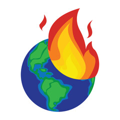 Global warming vector illustration