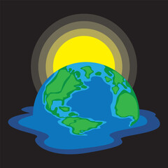 Global warming vector illustration