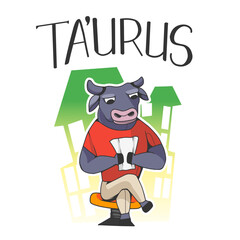 Taurus horoscope zodiac logo