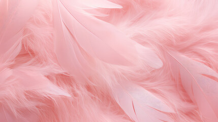 Featuring a gentle, soft pink swan feather, this image exudes calm and grace, perfect for creating a soothing, peaceful ambiance. - obrazy, fototapety, plakaty