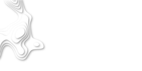 Luxury paper cut background, Vector abstract white paper cut banner. Geometric layered curve line white vector background. Abstract wavy line 3d paper cut white background. Abstract white papercut.