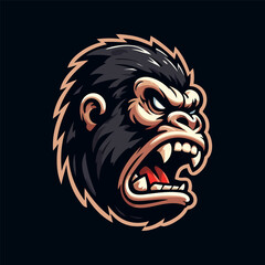 Gorilla head mascot logo template