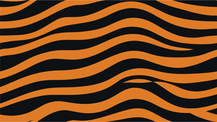 Animal skin background pattern. Endless tiger ornament of lines. Animal abstract skin seamless pattern. Beautifully laid fabric. Vector seamles texture. Abstract pattern of tiger stripes.