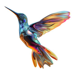 Obraz na płótnie Canvas chromatic colorful hummingbird