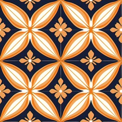 Simple abstract ornament, in the style of William Morris, diamond damask pattern portrait, flat color, solid background