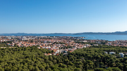 Fototapeta na wymiar Miasto Zadar i morze Adriatyckie Chorwacja