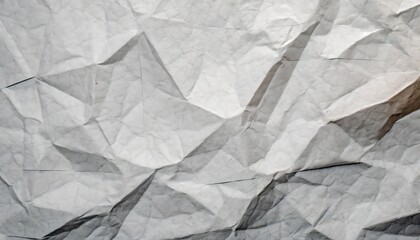 crumpled texture of white paper background, crushed paper texture