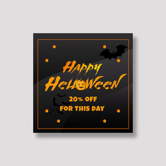 Halloween Social Median Design .