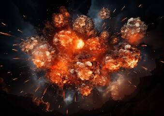 explosion of flame