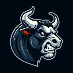 Bull head mascot logo template
