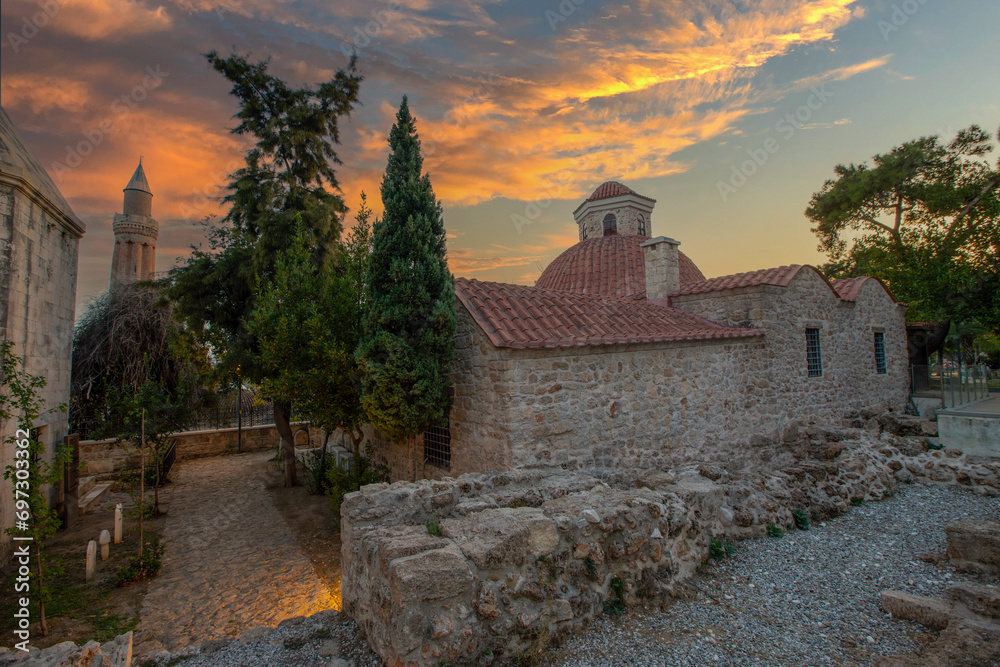 Wall mural Yivli minaret is one of the main architectural landmarks of the old city of Antalya. Turkey and Anatolia province concept