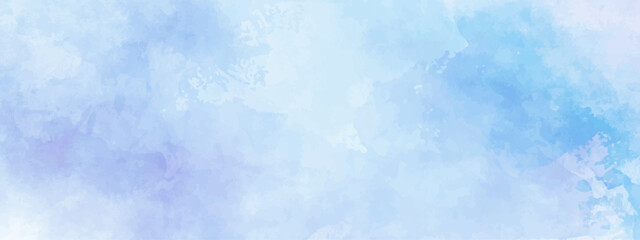 abstract soft brush painted white and blue watercolor background.	