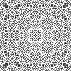 Obraz premium Abstract shapes from lines. Vector graphics for design. Black and white color. Simple pattern.