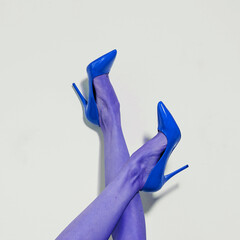 High heels women's flat shoes product photographs. colorful background graphical elements