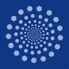 Abstract Circle on Colored Background with Design Elements and Empty Space