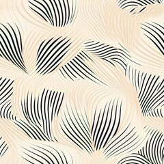  soft black and white and beige pattern, thin lines, muted colors 