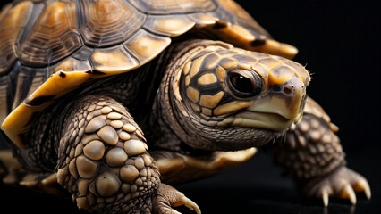 Naklejka premium reptiles on blac kbackground