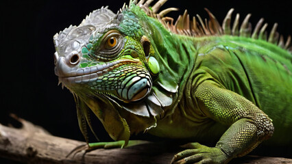 Fototapeta premium reptiles on blac kbackground