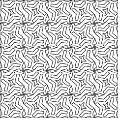 Abstract shapes from lines. Vector graphics for design. Black and white color. Simple pattern.