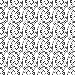 Abstract shapes from lines. Vector graphics for design. Black and white color. Simple pattern.