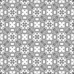 Abstract shapes from lines. Vector graphics for design. Black and white color. Simple pattern.