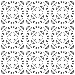Abstract shapes from lines. Vector graphics for design. Black and white color. Simple pattern.