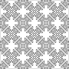 Abstract shapes from lines. Vector graphics for design. Black and white color. Simple pattern.