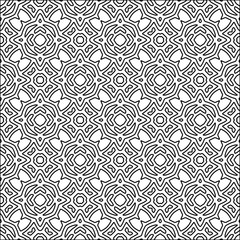 Abstract shapes from lines. Vector graphics for design. Black and white color. Simple pattern.