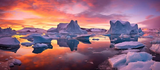 Fotobehang Landscape with icebergs and glaciers in the polar region © ART_ist