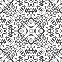 Fototapeta premium Abstract shapes from lines. Vector graphics for design. Black and white color. Simple pattern.