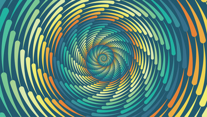 Abstarct spiral vibrant color spinning vortex background.