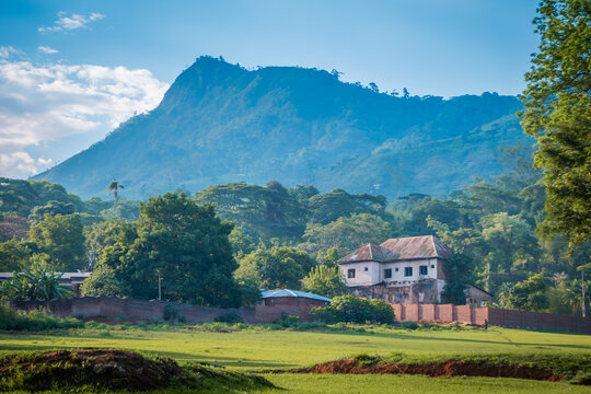 View of the Zomba plateau from the town of Zomba, Malawi