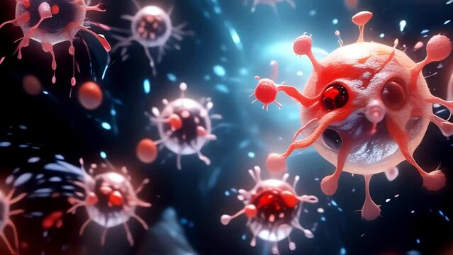 Red blood cells fight viruses in human blood.