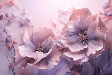 Flowers in the style of watercolor art Luxurious