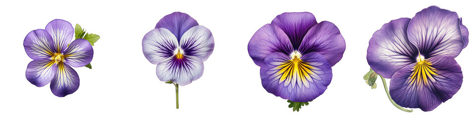 Viola Hyperrealistic Highly Detailed Isolated On Transparent Background Png File - obrazy, fototapety, plakaty