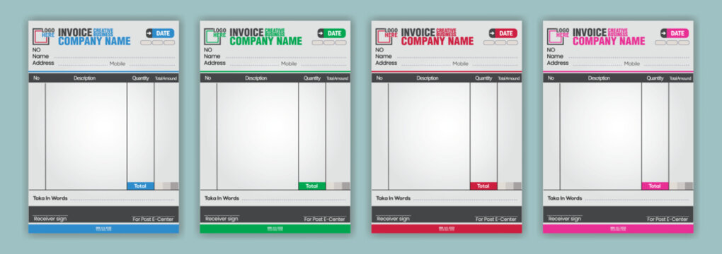 Business payment Cash memo invoice vector template design