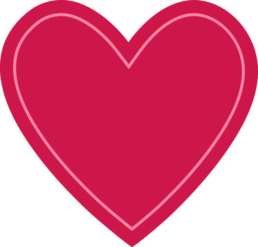 Valentines heart flat icon