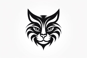 Fototapeta premium black vector logo of cat 