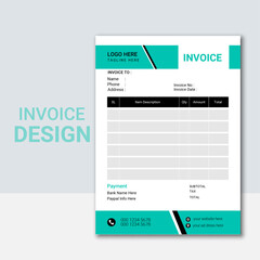 simple invoice design template clean concept simply design.