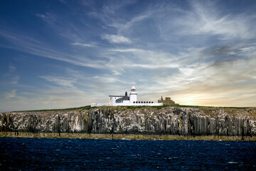 The Farne Islands are a group of islands off the coast of Northumberland, England