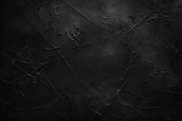 Dark grunge textured wall closeup. Black grunge aged background with scratches. Aged texture to...