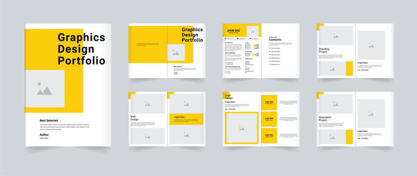 Graphics design portfolio layout design 12 Pages design